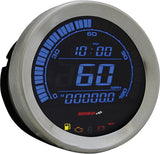 Koso North America HD-02 Series Gauge Kit Silver Bezel OIL Temp - BA050905 For Harley Touring 2004-2013