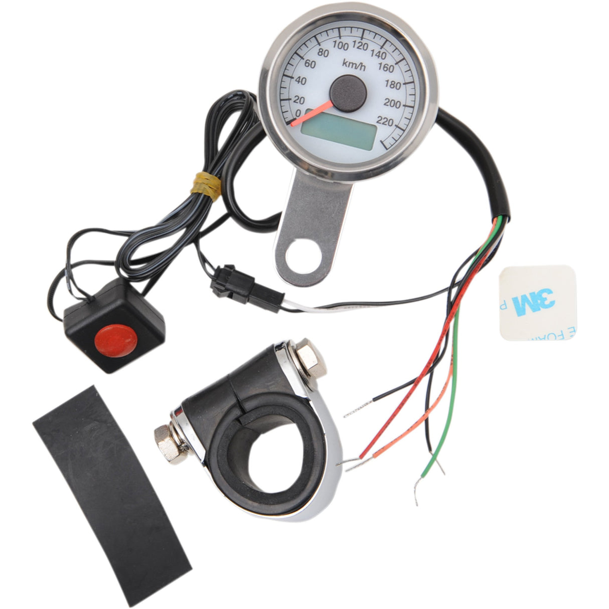 DRAG SPECIALTIES Programmable Mini Electronic Speedometer with Odometer/Tripmeter