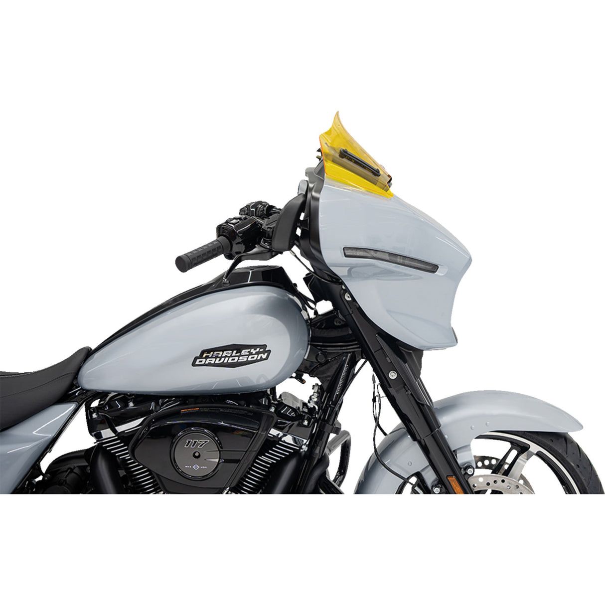 Klock Werks Kolor Flare® Windshield 8" Yellow - KWW-01-0730 For Harley Touring 2023-2026