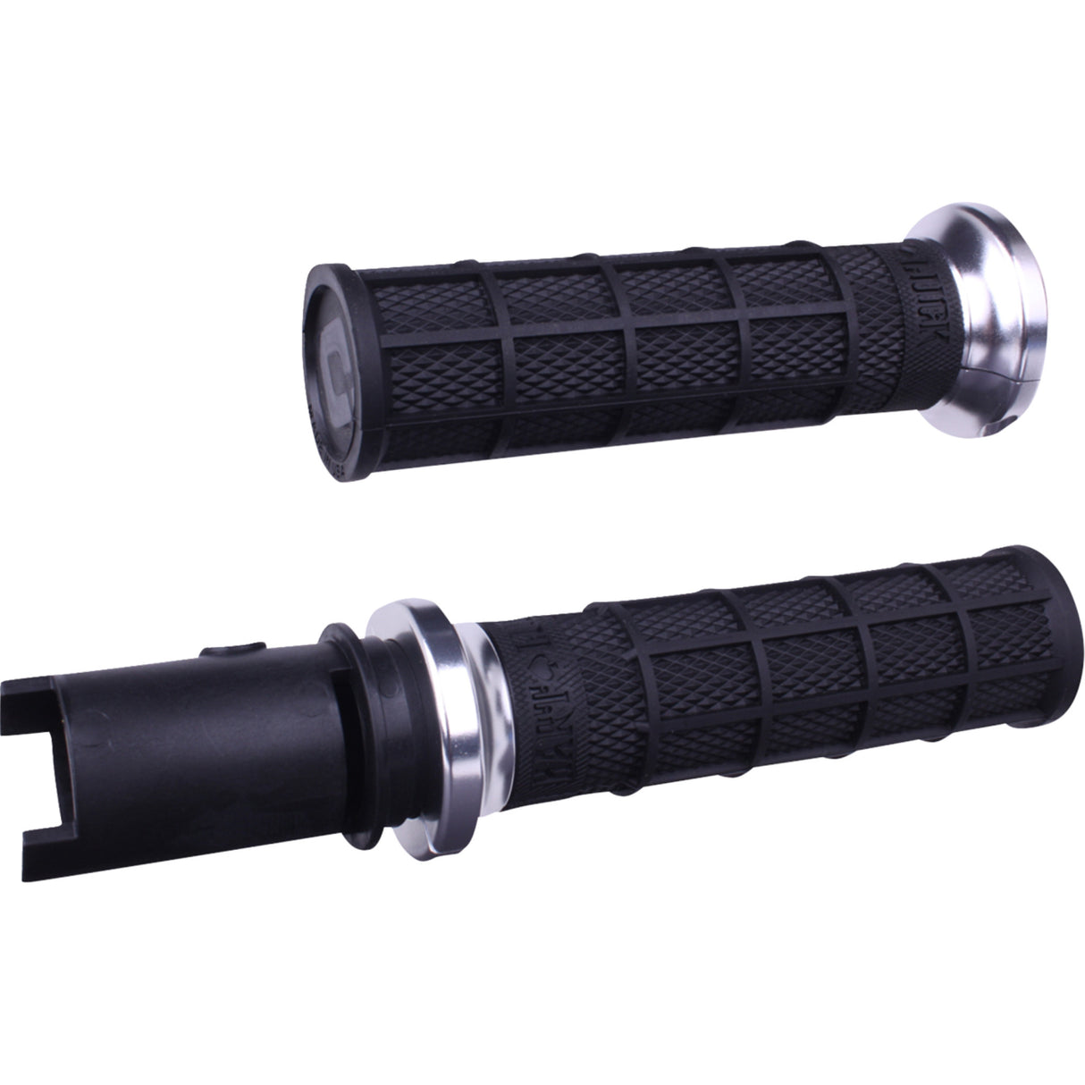 ODI 0630-3525 V31HTC-BB-S Hart-Luck Signature V-Twin Lock-On™ Grips cvo - black/silver