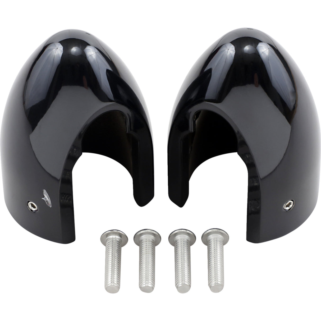 Baron Fork Bullets Axle Nut Covers Black - BA-7800B For Yamaha Motorcycles 1996-2015 | Kawasaki 1500 / VN1500J / 900 1997-2015