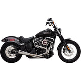 Vance & Hines 2-Into-1 Upsweep Exhaust System Brushed Stainless Steel - 27323 For Harley Softail 2018-2024
