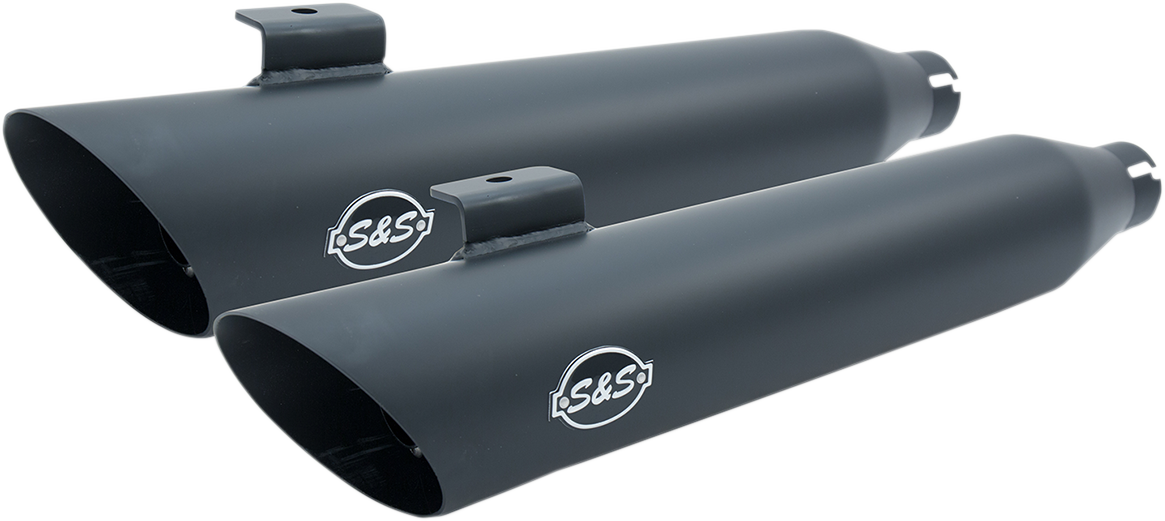 Slash Cut Mufflers - Black - 1801-1274