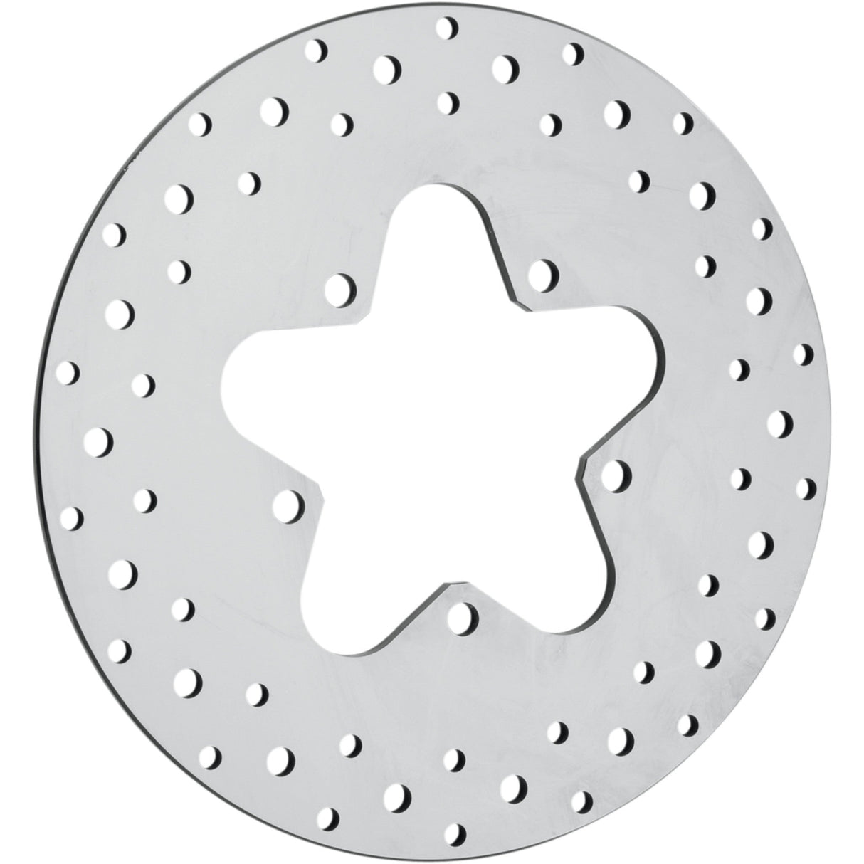 DRAG SPECIALTIES 1710-1063 Polished Stainless Steel Drilled Brake Rotor Drilled Brake Rotor - Rear - 11.5" - Touring