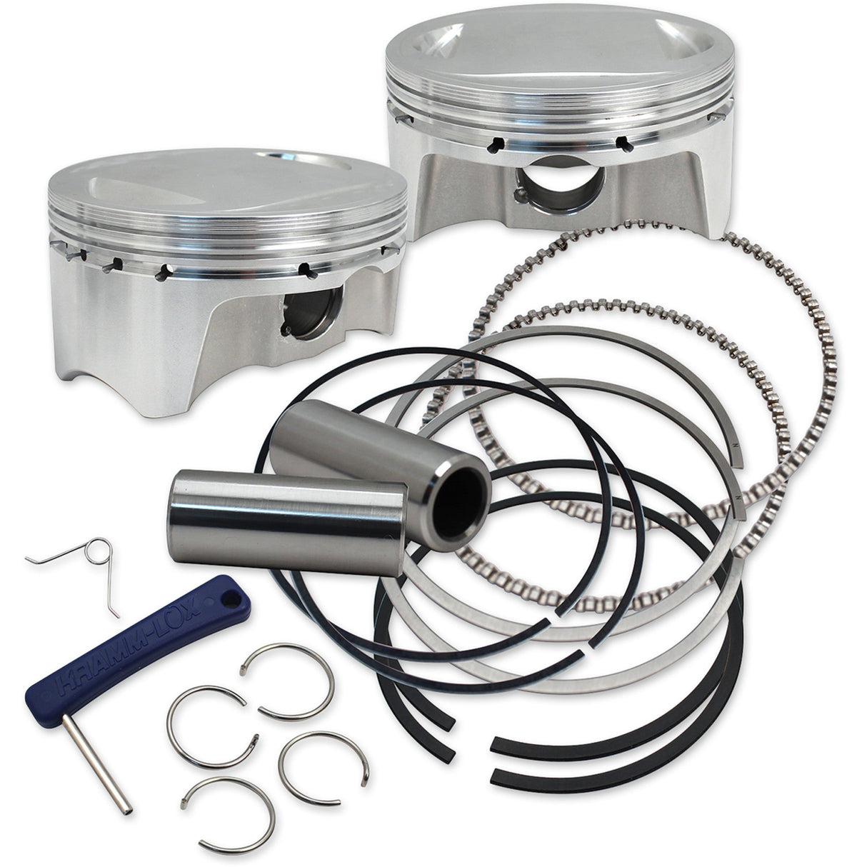 S&S Cycle Big Bore Forged Piston Kit 3.937" Bore 107" Twin Cam Standard - 920-0100 For Harley Motorcycles 2007-2017