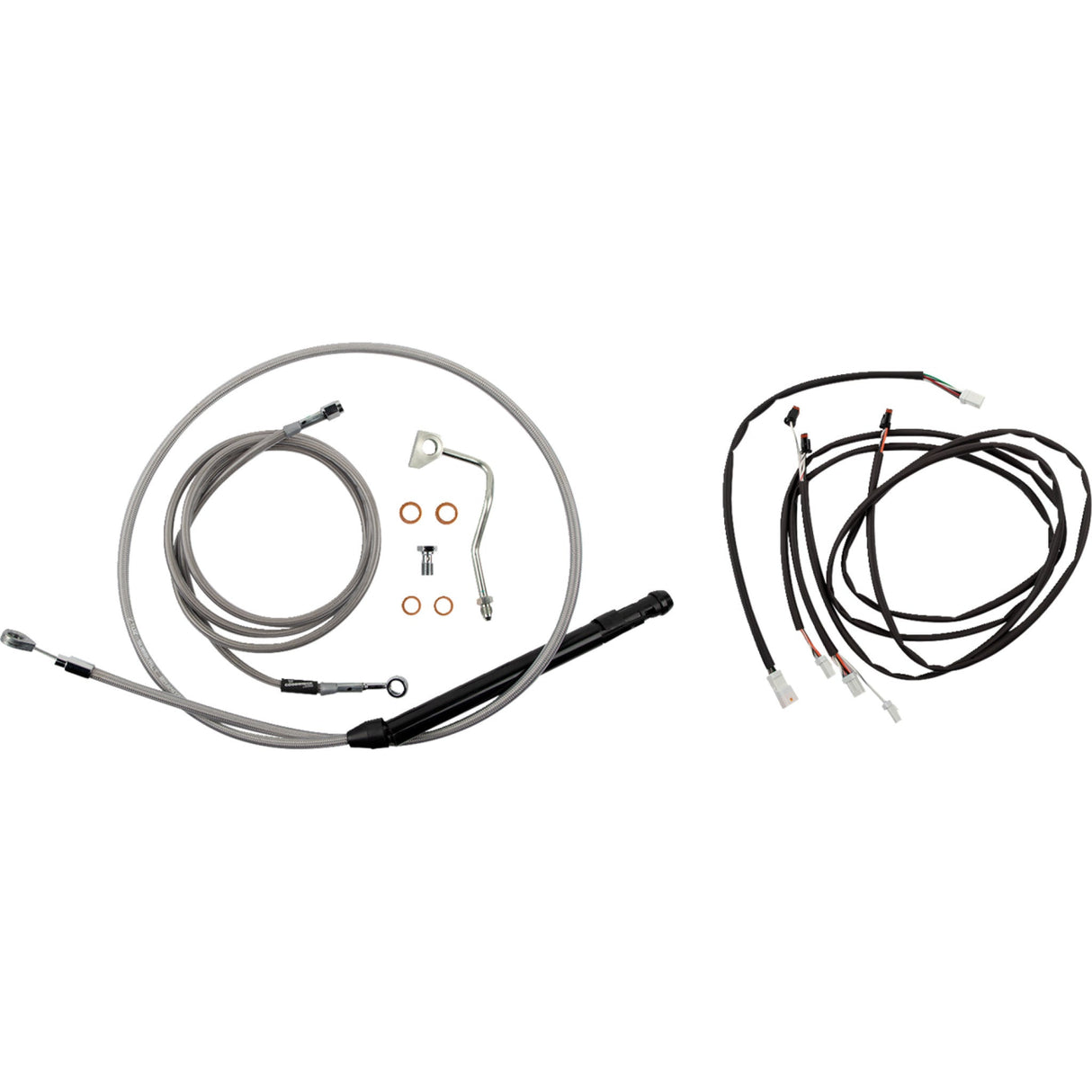 BURLY BRAND 0662-1154 B30-1311 Touring Model Control Kit - Gorilla Ape Hanger - 14" - Stainless Steel