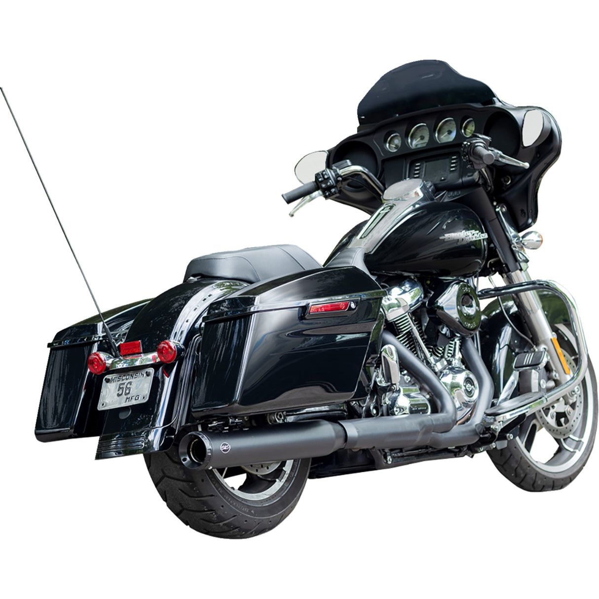 S&S CYCLE 1801-1847 550-1139 2-into-1 4" Swindler Muffler Kit black - m8 touring