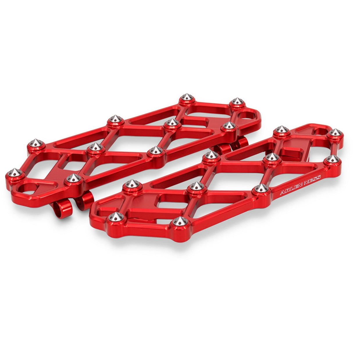 Arlen Ness Diamond Floorboards Driver Red - 410-057 For Harley Motorcycles 1982-2026
