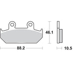 SBS 1722-0698 647HS HS Street Excel Sintered Front Brake Pads HS Brake Pads - Honda - 647HS