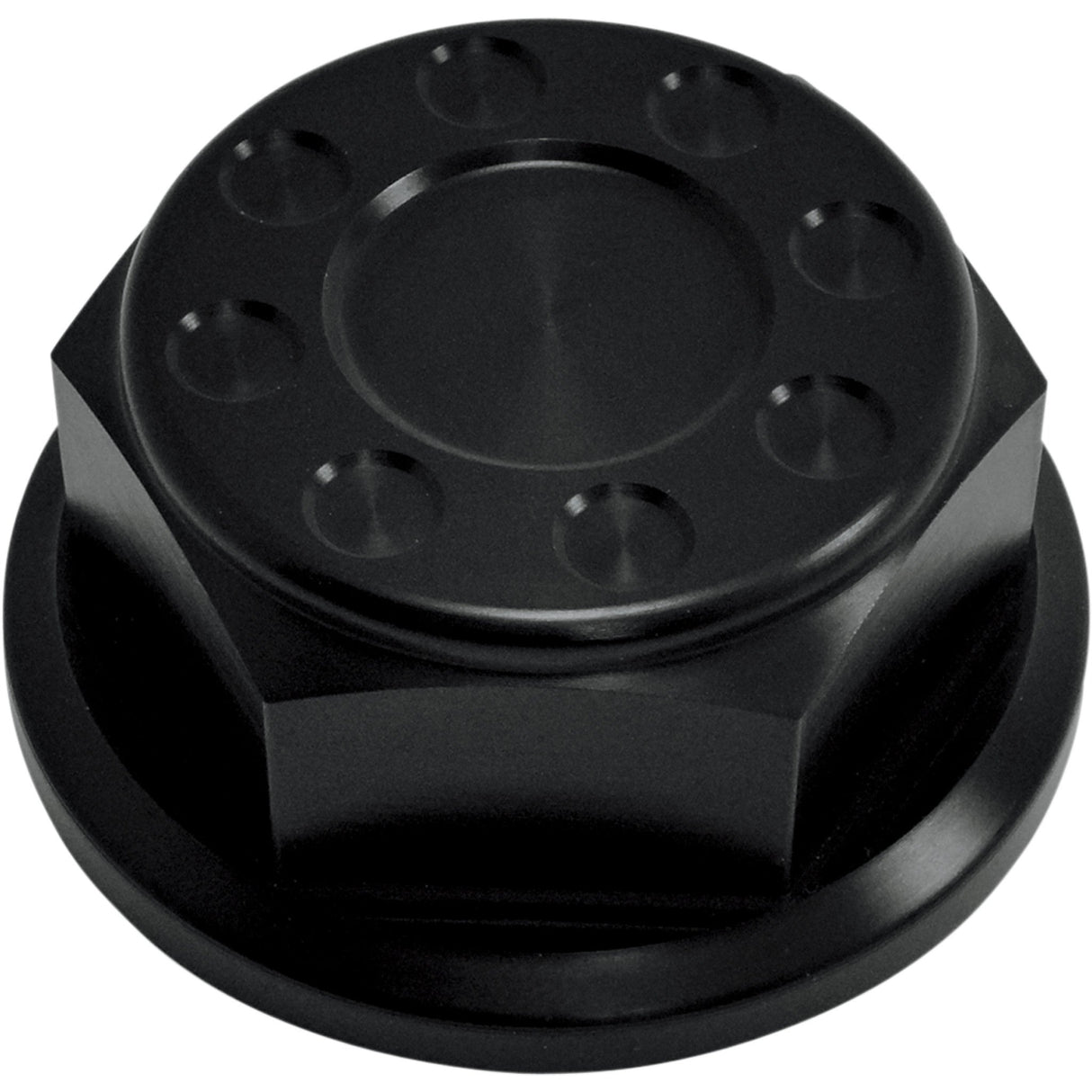 Joker Machine Steering Stem Nut Black Anodized - 10-015B For Harley 1984-2017
