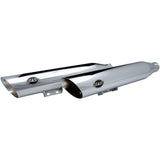 S&S Cycle Slash-Cut Slip-On Mufflers Race Chrome Flhc - 550-0739 For Harley Softail 2018-2022