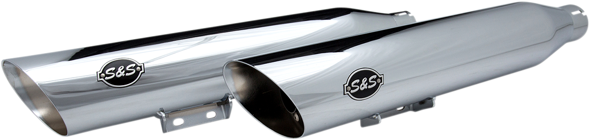 Slash Cut Race Mufflers - Chrome - 1801-1356