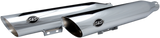 Slash Cut Race Mufflers - Chrome - 1801-1356