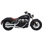 Vance & Hines Twin Slash 3" Slip-On Mufflers Chrome - 18323 For Indian Scout 2015-2022