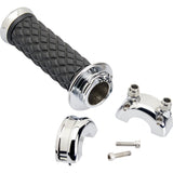 BILTWELL 0630-3073 6606-105-01 Alumicore Grips Grips - Alumicore - Custom - Chrome