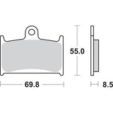 SBS HS Street Excel Sintered Front Brake Pads - 624HS For Triumph Motorcycles 1993-2020 | Suzuki 750 / 1100 / 600 / 1200 Bandit 1988-1996