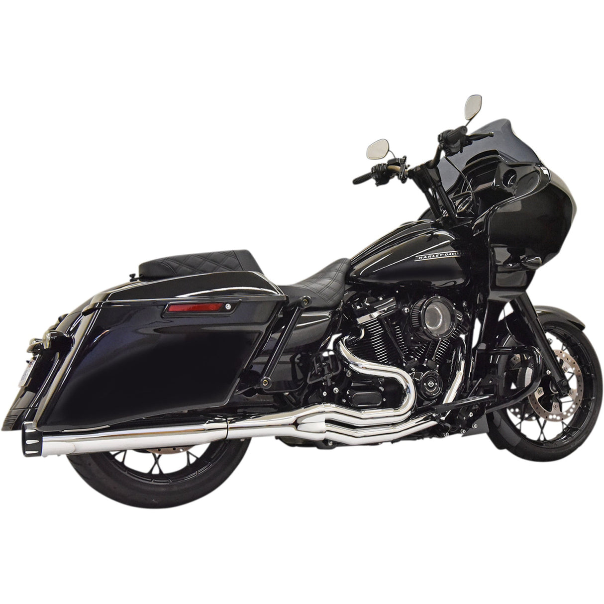 Bassani Xhaust Road Rage 2-Into-1 Exhaust System Chrome - 1F78T For Harley Touring 2017-2026