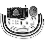 Jagg Oil Coolers Low-Mount Fan-Assisted Oil Cooler Kit Fan-Assisted Oil Cooler Kit Low Mount Touring - 751-FP2400-0323 For Harley Touring 2009-2016
