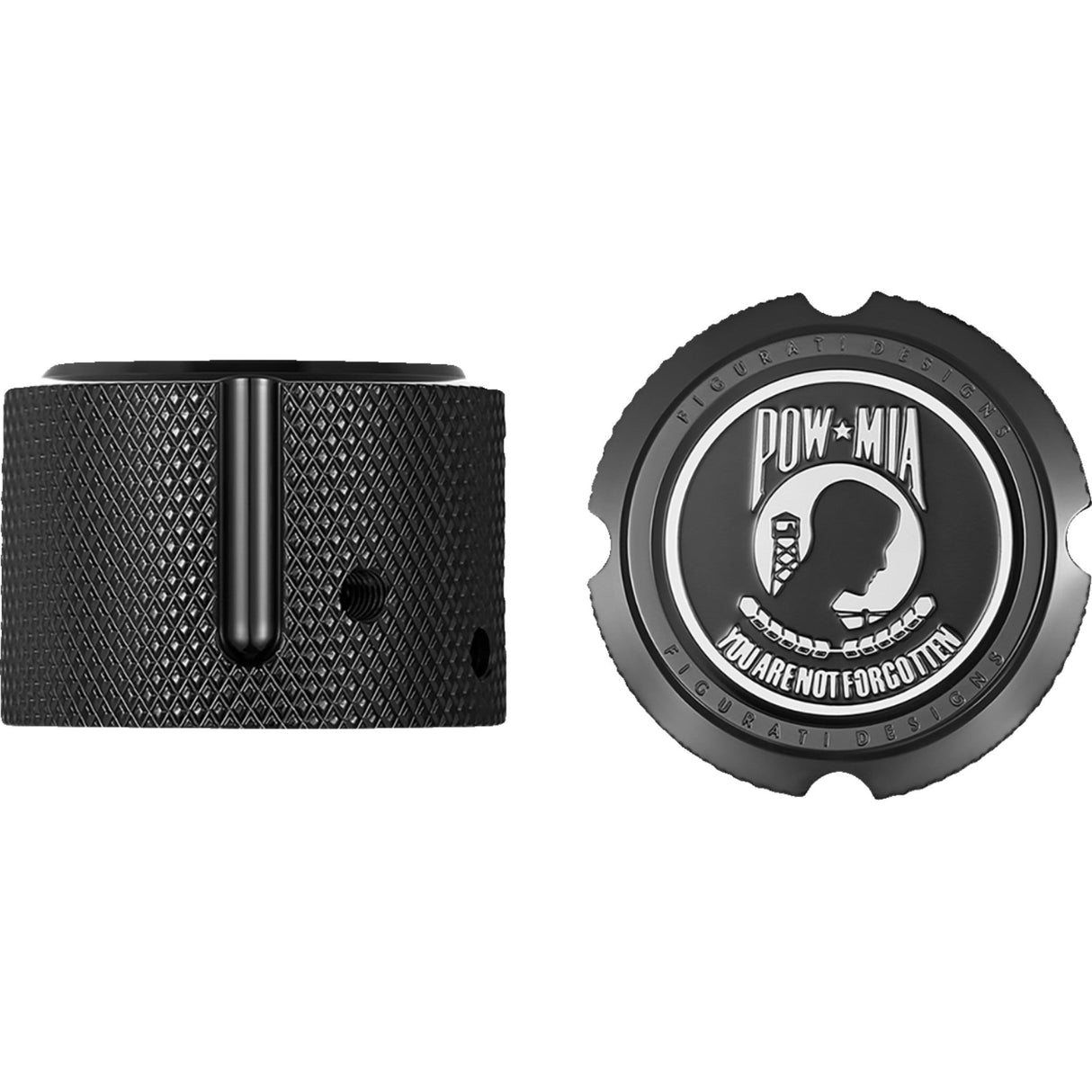 Figurati Designs Axle Nut Cover - FD50-FAC-BK For Harley Touring 2002-2022