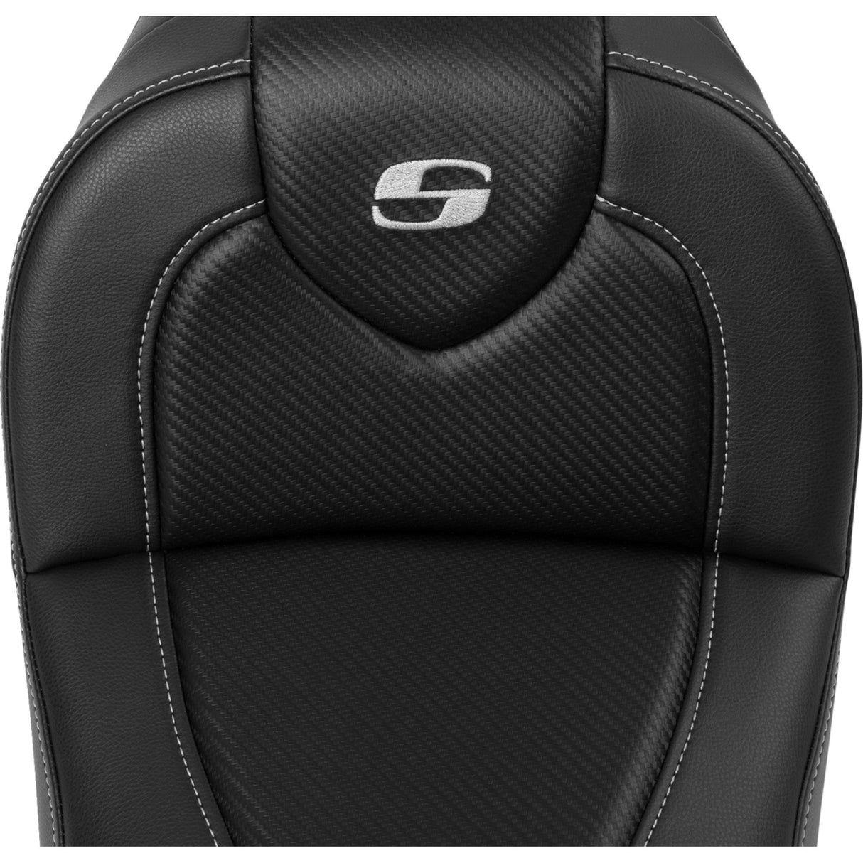 Saddlemen RoadSofa™ Seat Carbon Fiber Without Driver Backrest - 804-05-185 For Harley Dyna Wide Glide 2004-2005