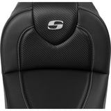 Saddlemen RoadSofa™ Seat Carbon Fiber Without Driver Backrest - 804-05-185 For Harley Dyna Wide Glide 2004-2005