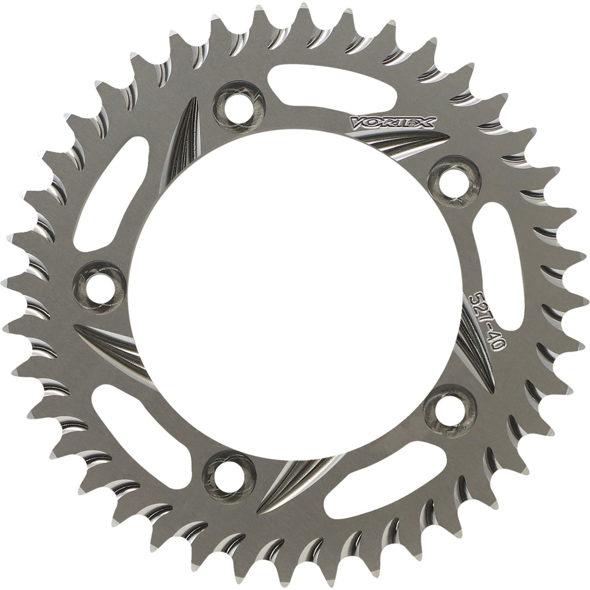 Vortex Aluminum Rear Sprocket Aluminum 40 Tooth Silver - 527-40 For Suzuki Motorcycles 2000-2020 | Triumph Motorcycles 2000-2016