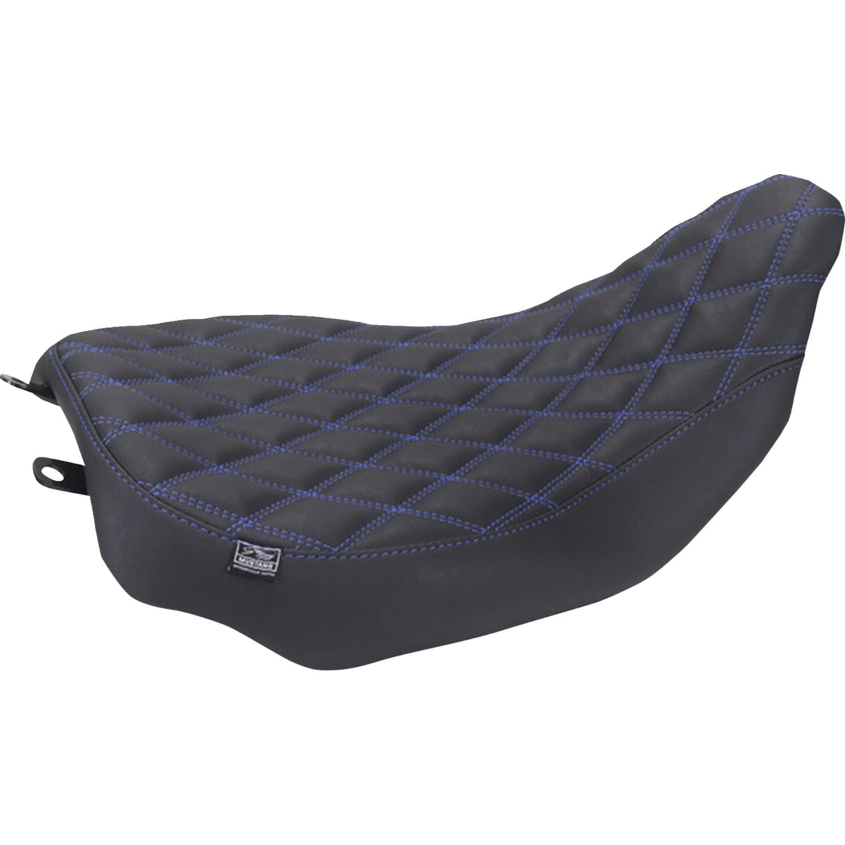 Mustang Runaround™ Solo Seat Double Diamond Sky Blue Stitch - 88020SB For Harley Touring 2023-2026