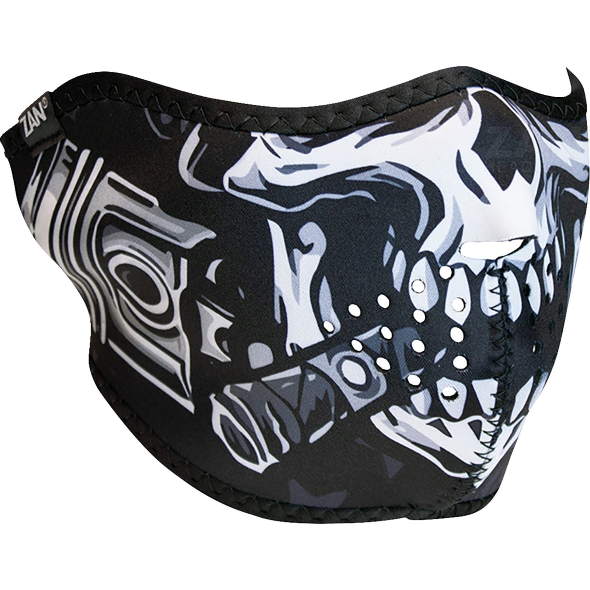 ZAN HEADGEAR 2503-0536 WNFM712H Neoprene Half Mask skull