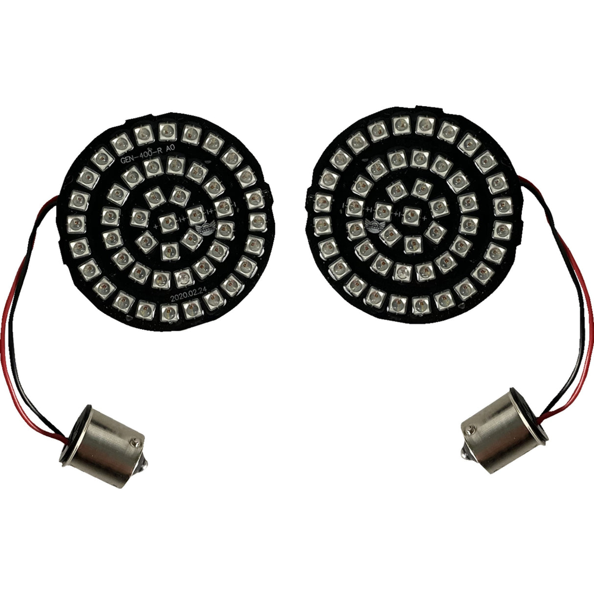Custom Dynamics Genesis® 4 Solid Red Bullet Rear Turn Signal Insert LED Red 1156 - GEN-4-R-1156 For Harley Motorcycles 2000-2024