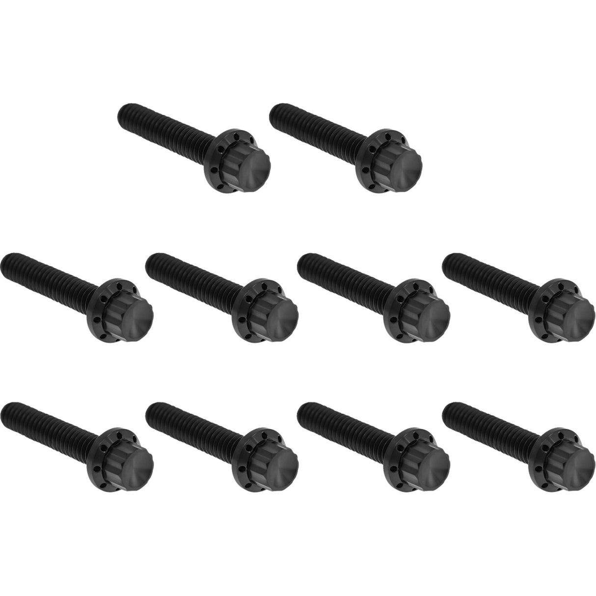 Arlen Ness Cam Cover Point Cover Titanium 12-Point Bolt Kit Black - 300-987 For Harley Motorcycles 1999-2017