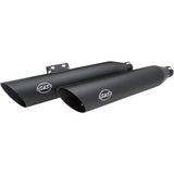 S&S Cycle Slash-Cut Slip-On Mufflers Race Black Flfb - 550-0735 For Harley Softail 2018-2022