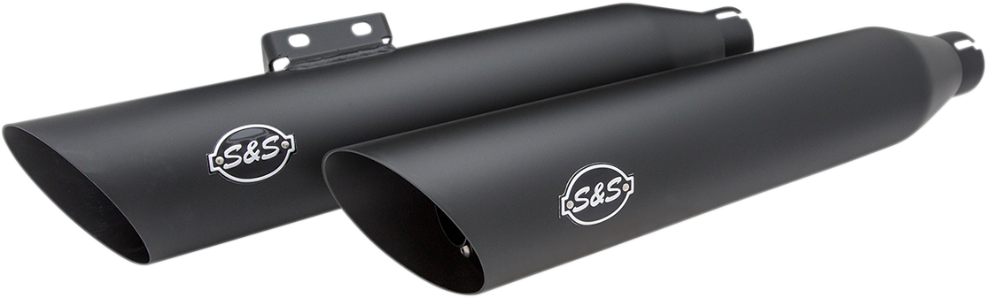 Slash Cut Race Mufflers - Black - 1801-1354