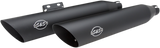 Slash Cut Race Mufflers - Black - 1801-1354