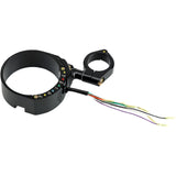 JOKER MACHINE 2210-0336 10-303B Speedometer Relocation Bracket with Easy Mount Clamp - Black Anodized - For 39 mm Fork