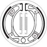 SBS Offroad Brake Shoes - 2057 For SYM 50 / Mio 50 2002-2012 | Husqvarna CR 50 1984-1985 | Kymco 50 2000-2006