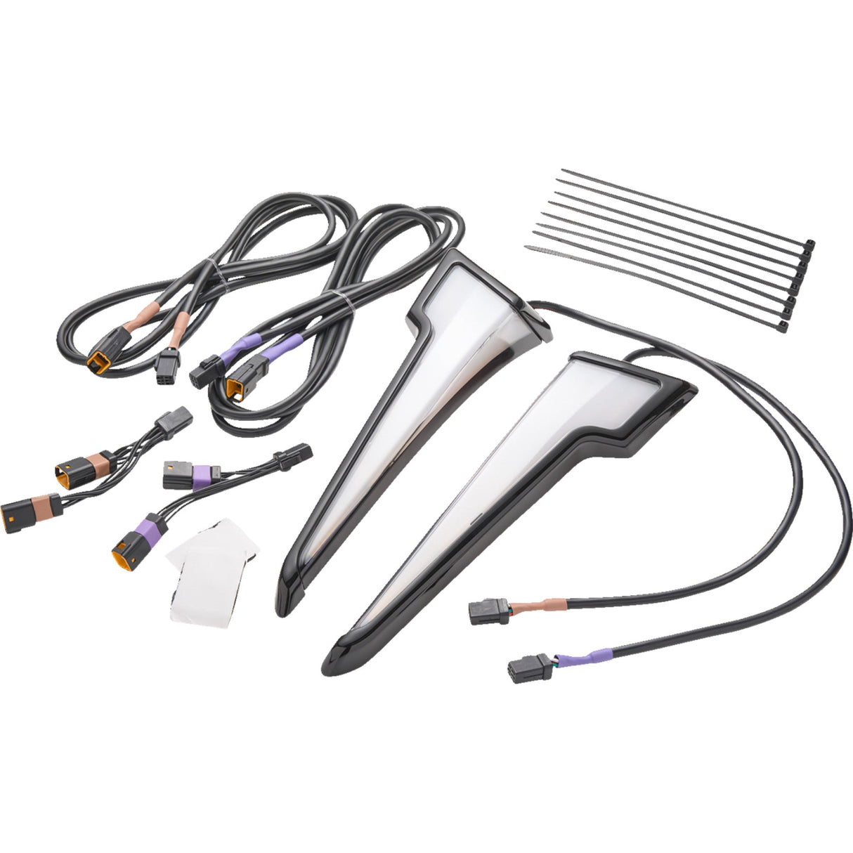 Ciro Quill™ LED Fairing Lights With Turn Signal Black - 12201 For Harley Street Glide 2023-2026