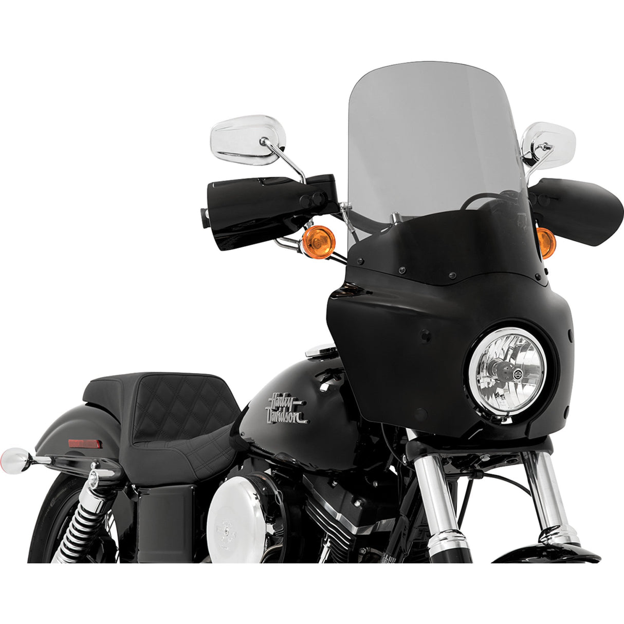 MEMPHIS SHADES 2350-0453 MEP87012 Road Warrior Windshield — without Vent - Black Smoke - 17"