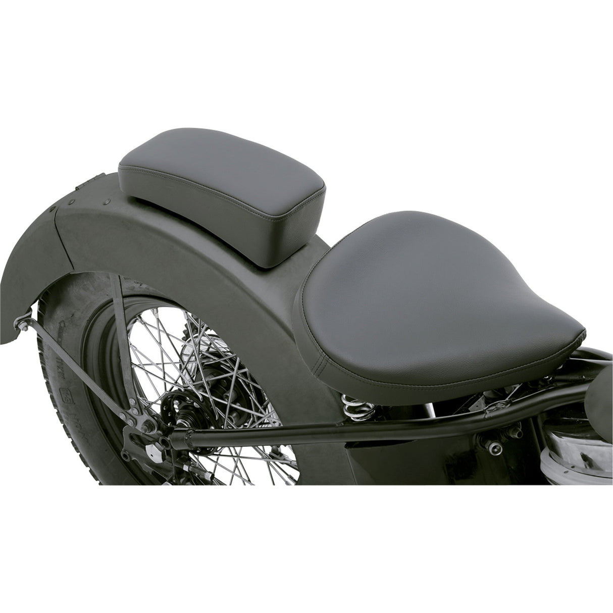 DRAG SPECIALTIES 0807-0039 Pillion Pad for Spring Solo Seat Large Pillion - Black