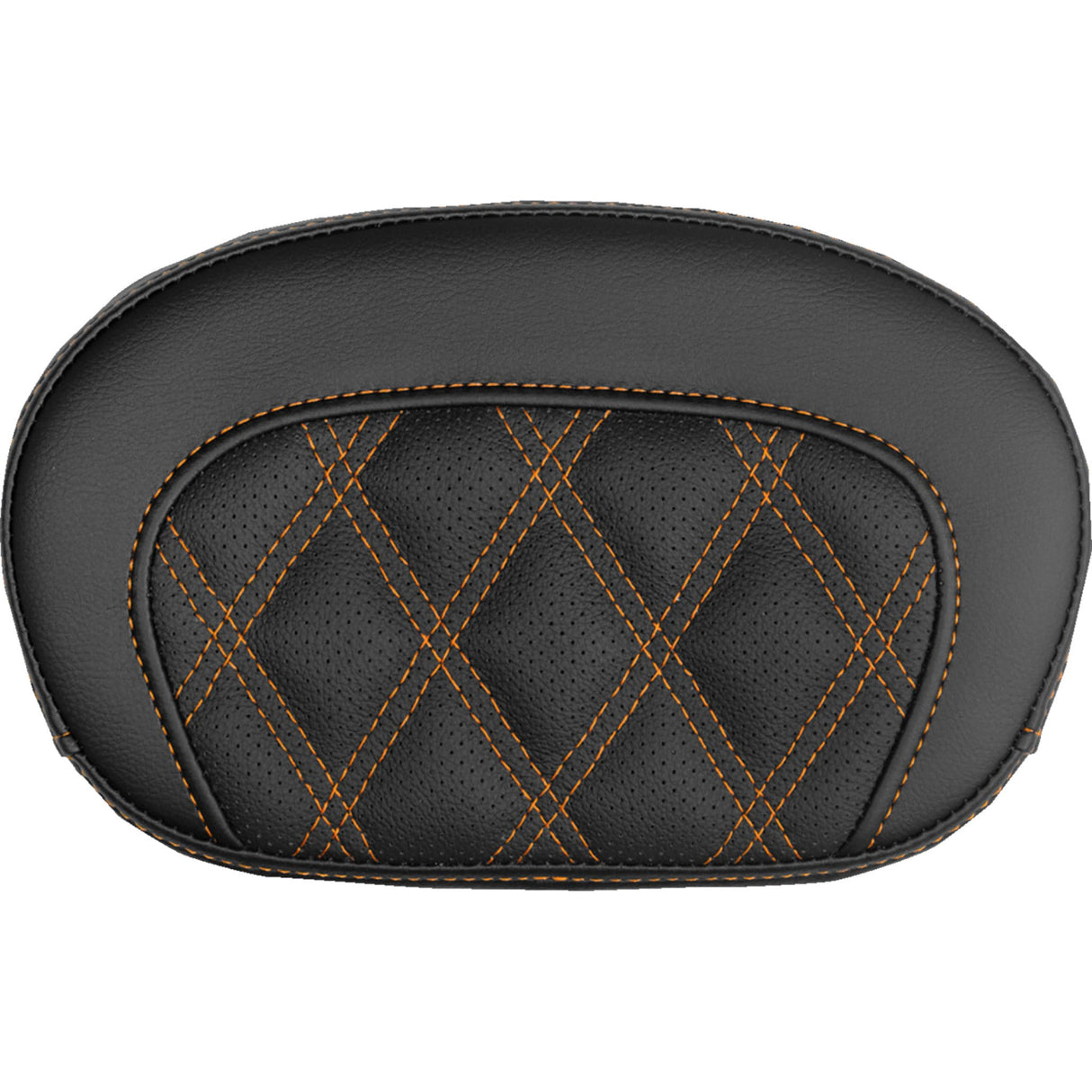 SADDLEMEN 0822-0733 061018403 Mini Contour Sissy Bar Pad lattice stitch - orange stitch