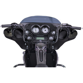 FAT Baggers INC. 1-1/4" EZ Install Round Top Handlebar 12" Chrome - 903012 For Harley Touring 1986-2022