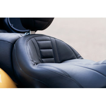 Mustang One-Piece Deluxe 2-Up Touring Seat - 79006 For Harley Touring 2008-2025