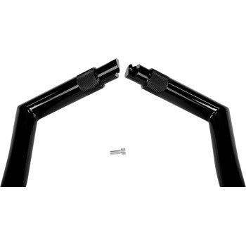 FAT Baggers INC. 1-1/4" EZ Install Pointed Top Handlebar 12" Black - 906012-B For Harley Road Glide 2015-2022
