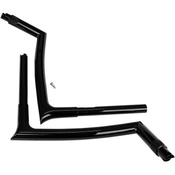 FAT Baggers INC. 1-1/4" EZ Install Pointed Top Handlebar 12" Black - 908012-B For Harley Motorcycles 2007-2025