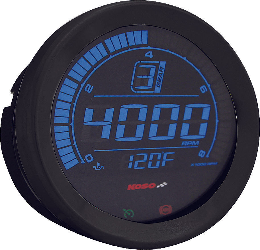 Koso North America 27-5795 BA050903 DIGITAL GAUGE CLUSTER BLACK BEZEL 04-13 FLHT AND FLTR