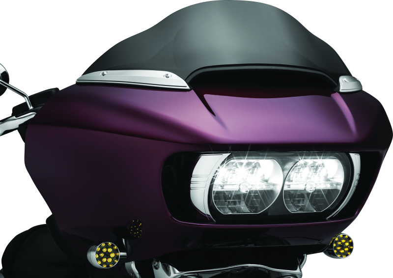 Kuryakyn Windshield Side Trims Chrome - 2632 For Harley Road Glide 2015-2021