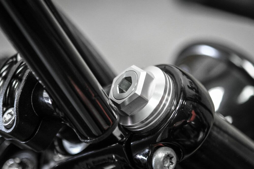 Burly Brand Fork Preload Adjuster 49MM RAW - B28-3001 For Harley 2006-2024