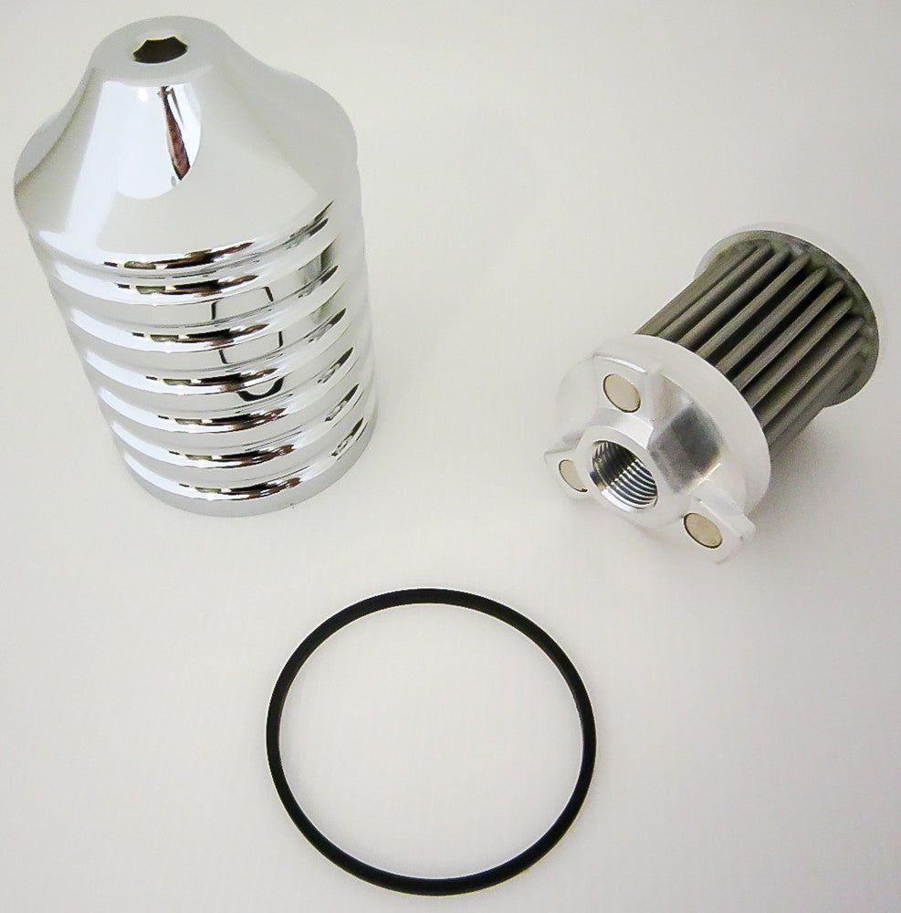 Harddrive 820-55450 EM-0018 BILLET REUSABLE OIL FILTER CHROME