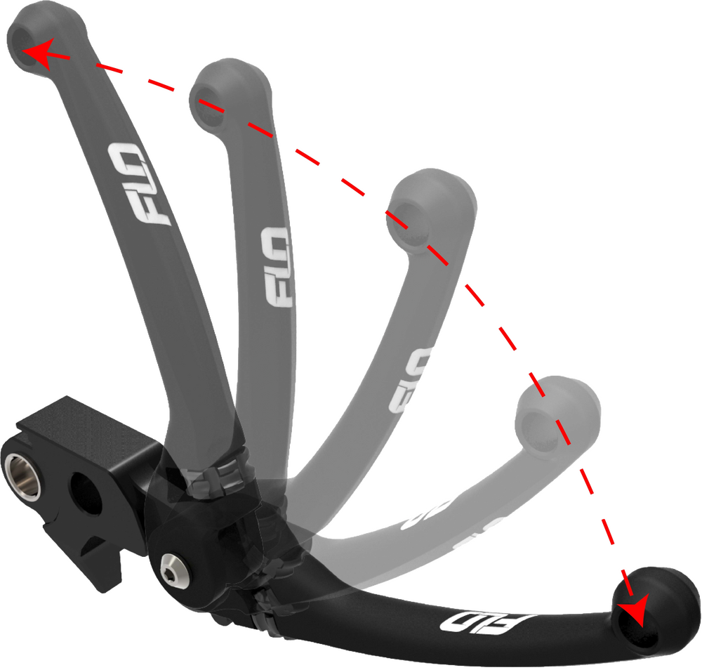 Flo Motorsports 122-0809 HD-813 MX STYLE LEVER SET BLACK `23-24 CVO