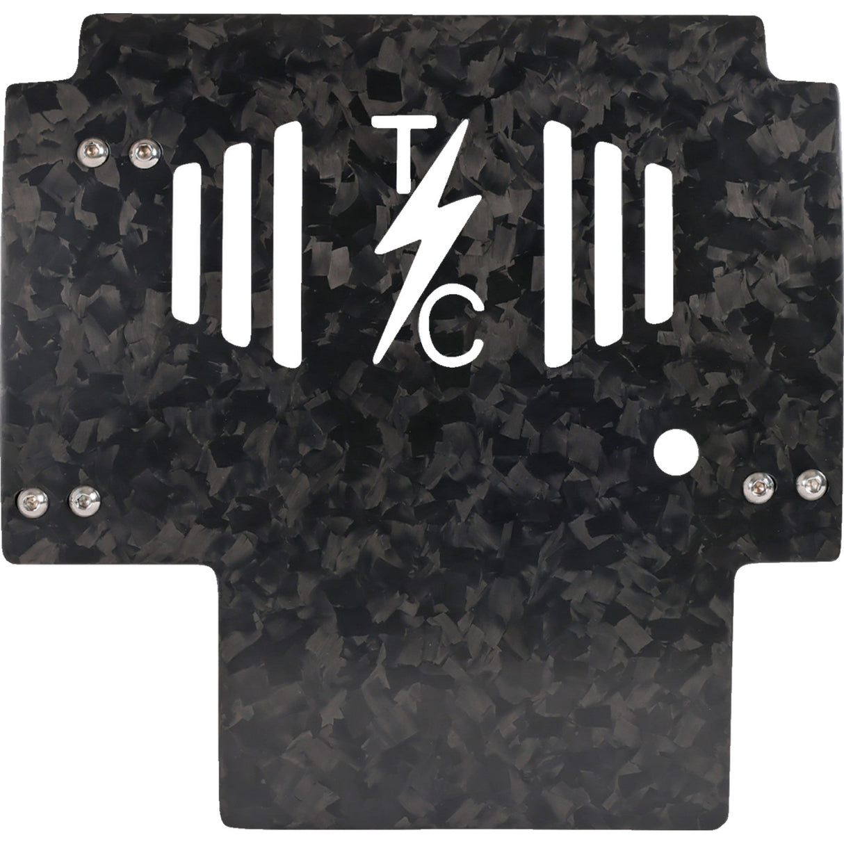 THRASHIN SUPPLY CO. 0506-2534 TSC-3035-5 Forged Carbon Fiber Skid Plate Skid Plate - Carbon Fiber/Forged - With Gold Brackets - FLHX/FLTRX