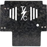 THRASHIN SUPPLY CO. 0506-2534 TSC-3035-5 Forged Carbon Fiber Skid Plate Skid Plate - Carbon Fiber/Forged - With Gold Brackets - FLHX/FLTRX
